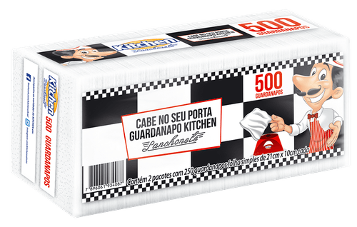 Refil Guardanapo Kitchen Lanchonete 500 Folhas