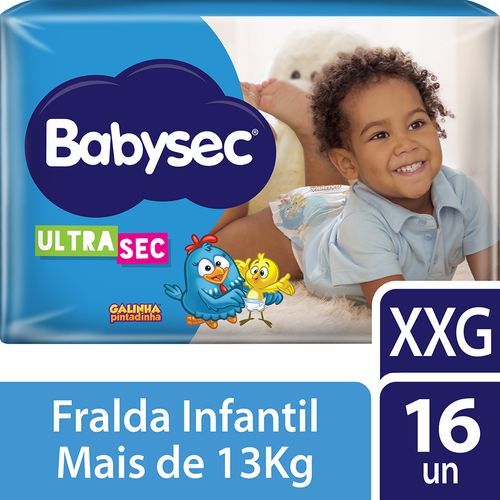 Fralda Babysec Ultrasec Jumbo XXG 16 Unidades