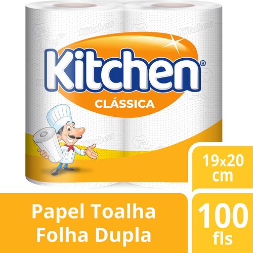 Papel Toalha Kitchen Clássica 100 Folhas