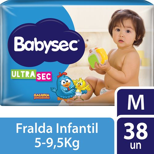 Fralda Babysec Ultrasec Mega M 38 Unidades