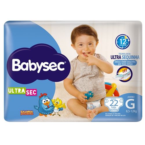 Fralda  Babysec Ultra Jumbo G 22 Unidades