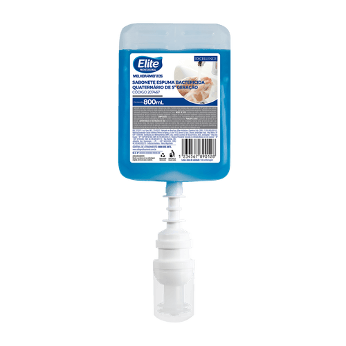 Sabonete Espuma Bactericida Quaternário Elite Professional 800Ml