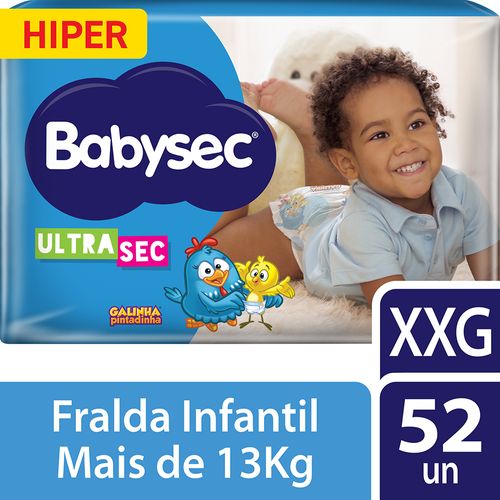 Fralda Baby Ultra Hiper Xxg 52 Unidades