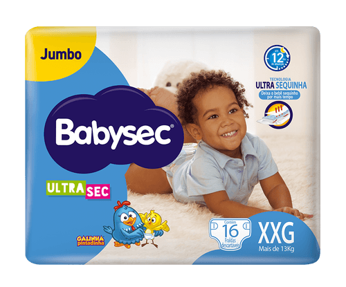 Fralda Babysec Ultrasec Jumbo XXG 16 Unidades