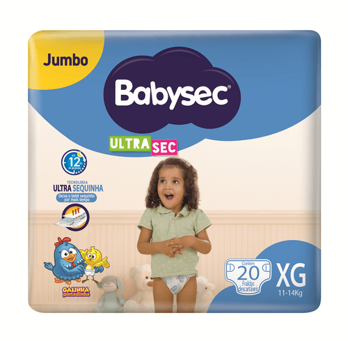 Fralda Babysec Ultra  Jumbo Xg 20 Unidades