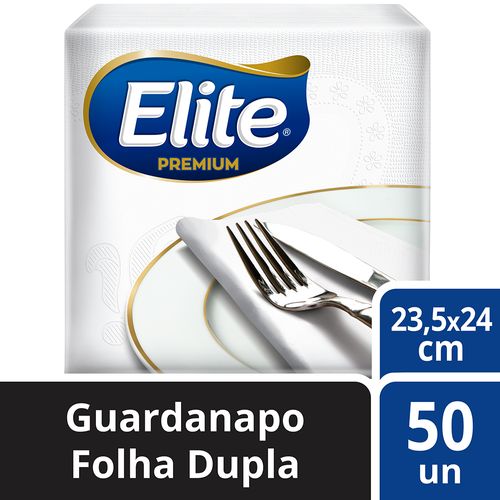 Guardanapo Elite Folha Dupla Pequeno 50 Unidades