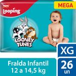 Fralda-Looping-Looney-Tunes-Xg-26-Unids