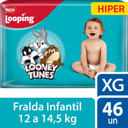 Fralda Looney Tunes Hiper XG 46