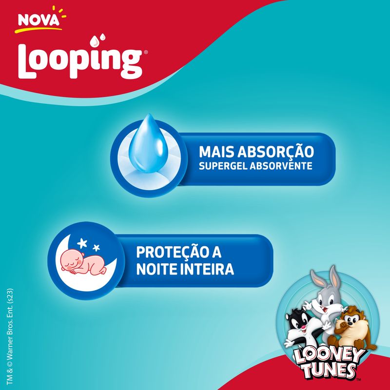 Fralda-Looping-Looney-Tunes-P-18-Unids