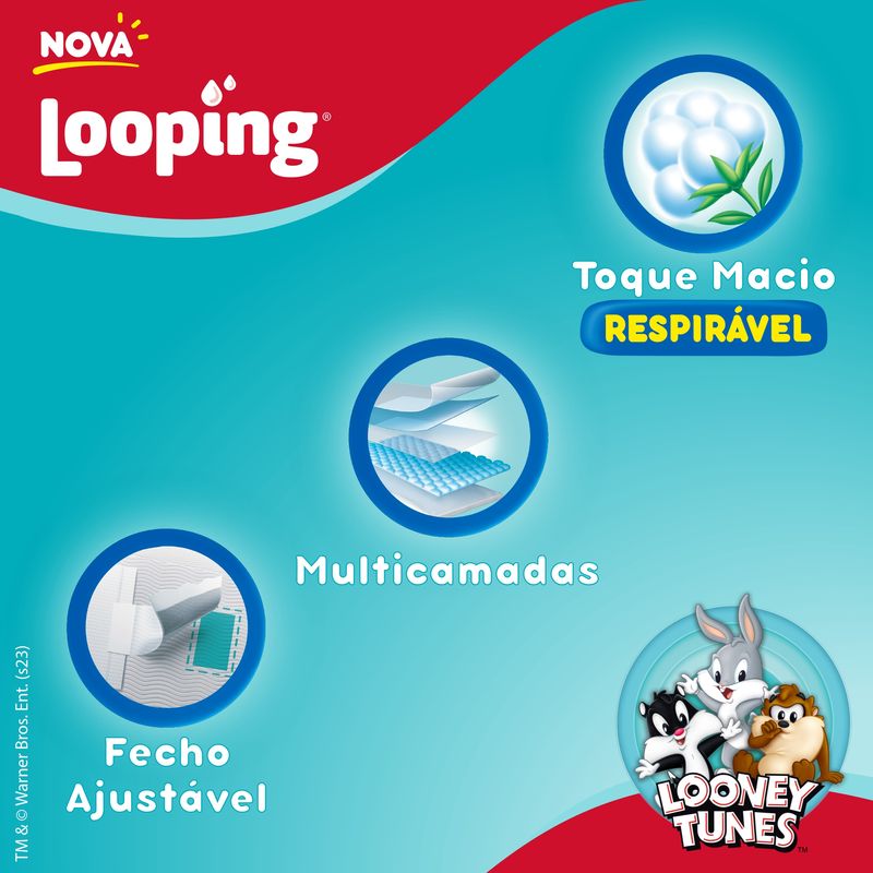 Fralda-Looping-Looney-Tunes-P-18-Unids