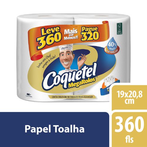 Papel Toalha Coquetel 360 Folhas