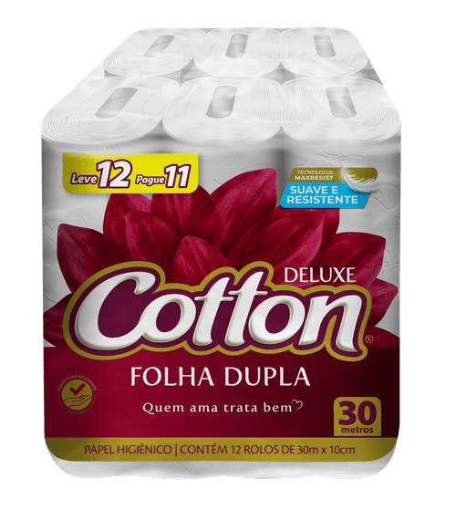 Papel Higiênico Cotton 12 Rolos