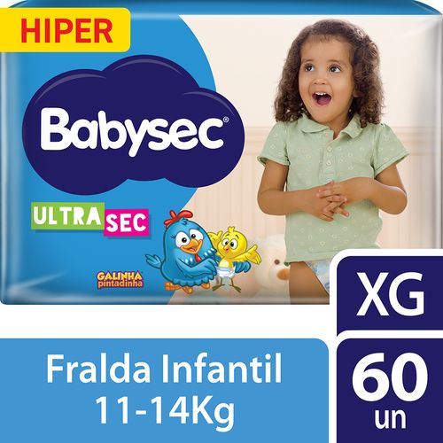 Fralda Babysec Ultrasec Hiper Xg 60 Unidades