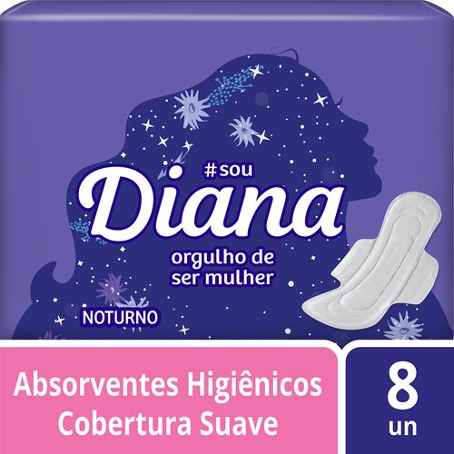 Absorvente Diana Noturno Suave 8 Unids
