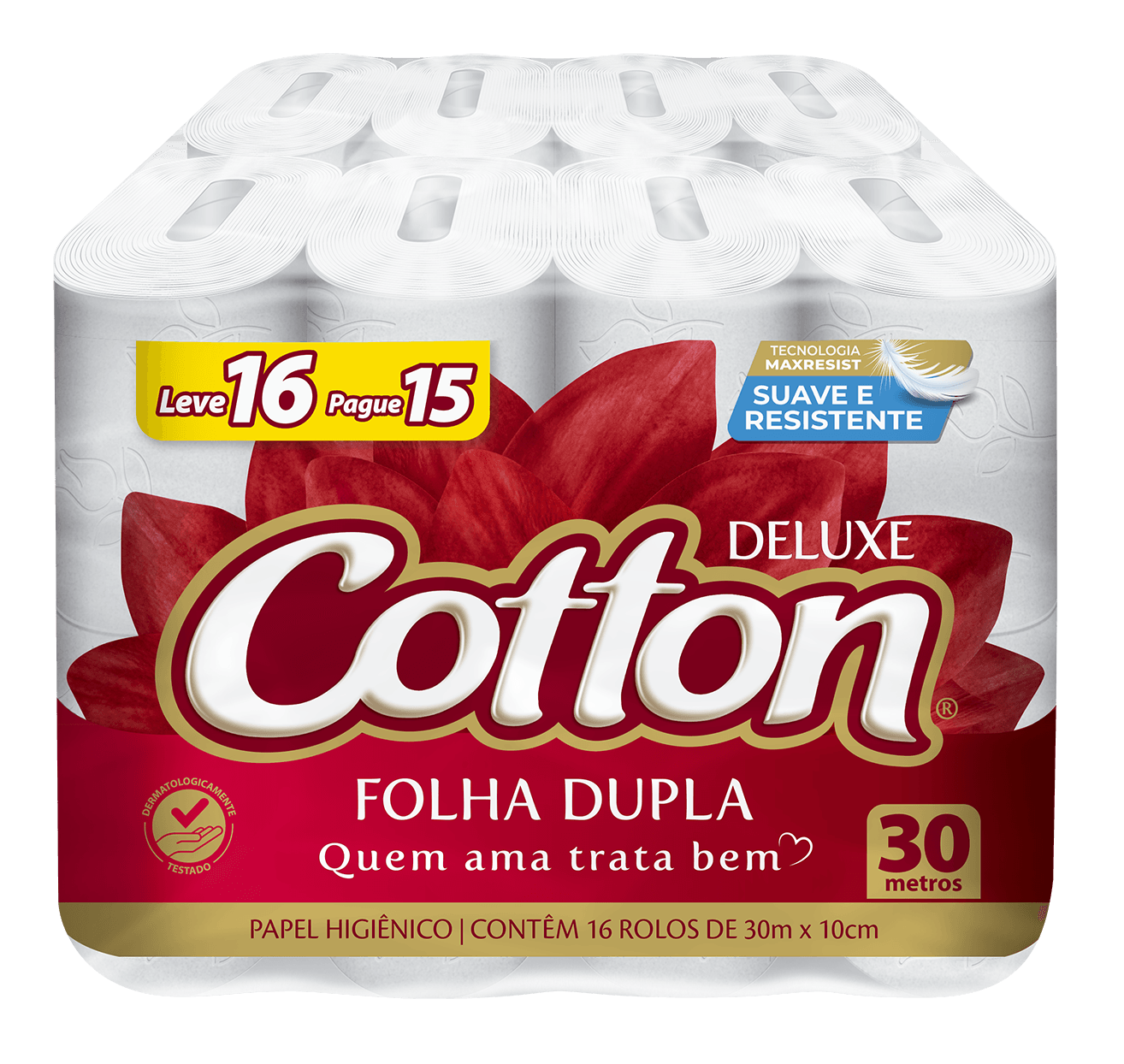 Papel Higiênico Cotton 16 Rolos 30 Metros Loja Softys