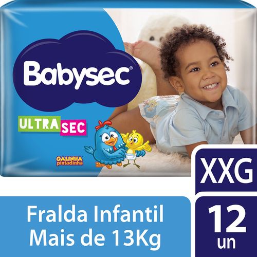 Fralda  Babysec Ultra Jumbinho Xxg 12 Unidades