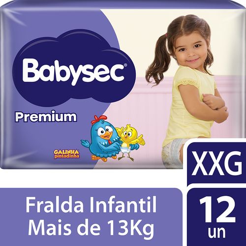 Fralda Babysec Premium Jumbinho Xxg 12 Unidades