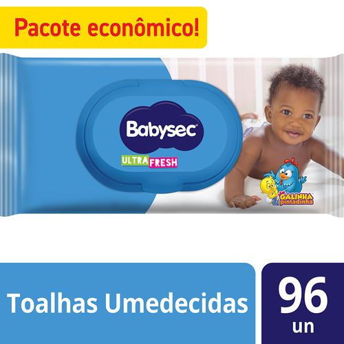 Toalha Umedecidas  Babysec Galinha Pintadinha  Ultrafresh 96 Unidades