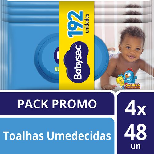 Toalha Umedecidas  Babysec Galinha Pintadinha  Ultrafresh 192 Unidades