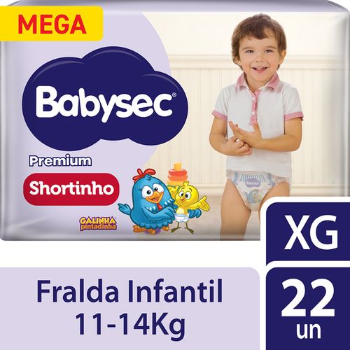 Fralda Babysec Shortinho Mega Xg 22 Unidades