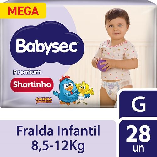 Fralda Babysec Shortinho Mega G 28 Unidades